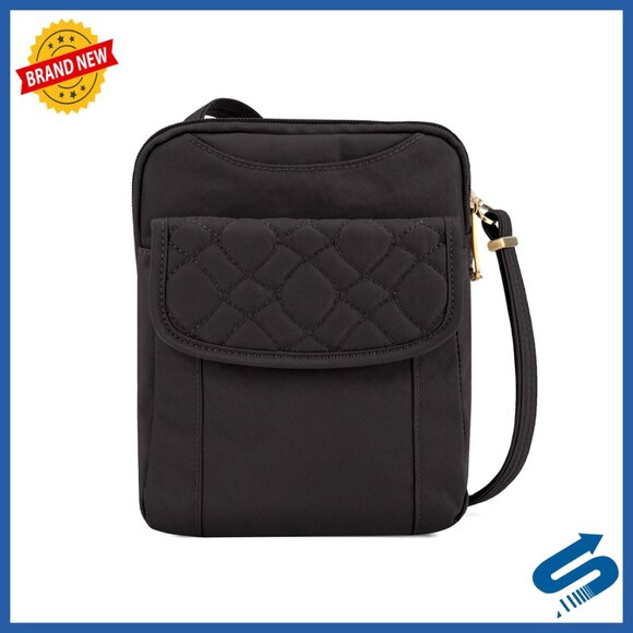 Anti-Theft Slim Crossbody Pouch with RFID Blocking Adjustable Strap